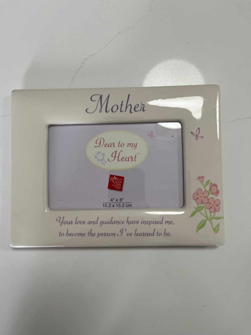 NWT Photo Frame Mother 4x6 Picture Ceramic Mother’s Day Gift *As Is